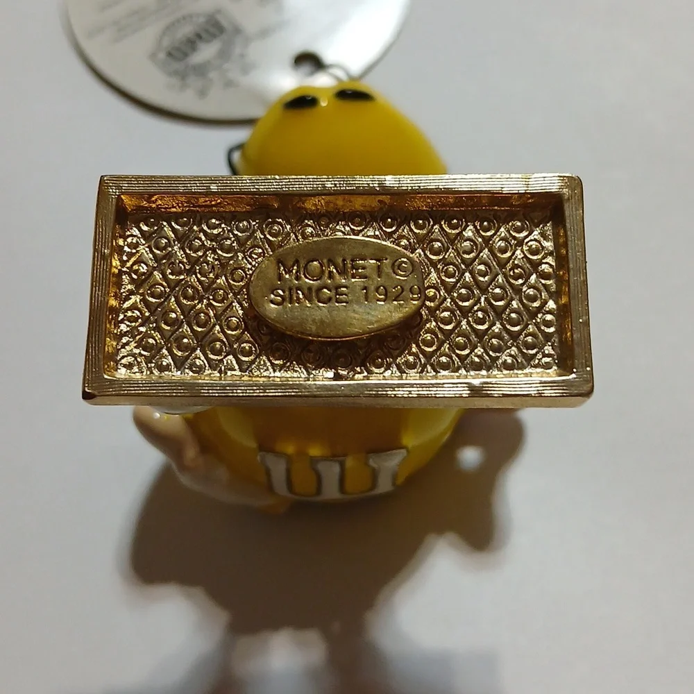 M&M Monet Trinket Jewelry Box Yellow Peanut Character